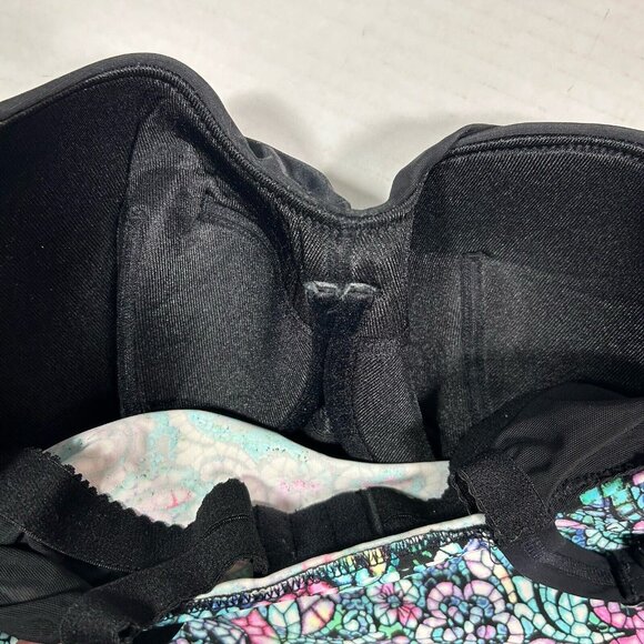 PROFILE by GOTTEX Paisley Green Multicolor Underwire Bra Lined Tankini Top 34D - Picture 8 of 8